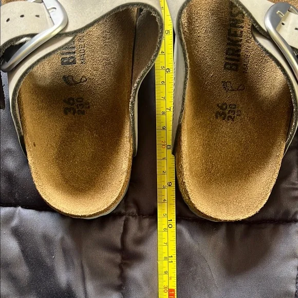 Birkenstock Gizeh Big Buckle Soft Footbed Dove Gray Excellent Condition - Picture 6 of 14